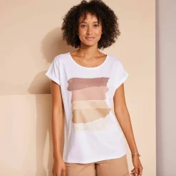 T-shirt boite imprimé 