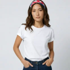 T-shirt boîte manches coudes