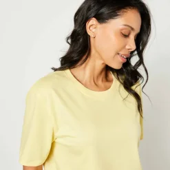 T-shirt boîte manches coudes