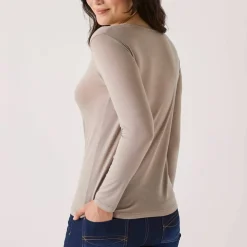 T-shirt chaleur manches longues en laine mélangée