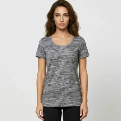 T-shirt chiné manches courtes en coton biologique(**)