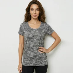 T-shirt chiné manches courtes en coton biologique(**)