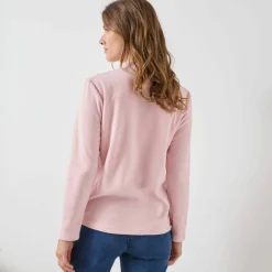 T-shirt col "cheminée" maille micro-polaire - chaleur intense
