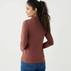 T-shirt col montant manches longues
