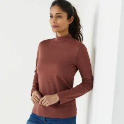 T-shirt col montant manches longues