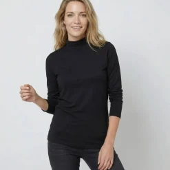 T-shirt col montant manches longues