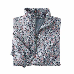 T-shirt col montant zippé imprimé