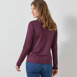 T-shirt col montant zippé manches longues - chaleur intense
