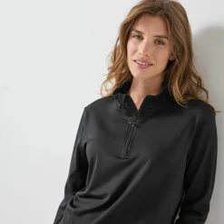 T-shirt col montant zippé manches longues - chaleur intense