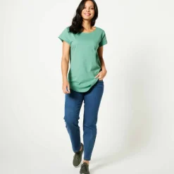 T-shirt col rond, manches courtes