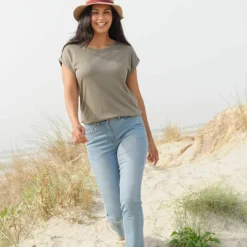 T-shirt col rond, manches courtes