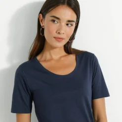 T-shirt col rond manches courtes