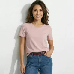 T-shirt col rond manches courtes