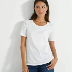T-shirt col rond manches courtes