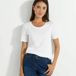 T-shirt col rond manches courtes