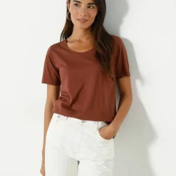 T-shirt col rond manches courtes