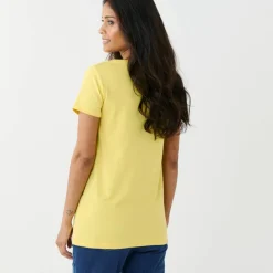 T-shirt col rond manches courtes uni coton