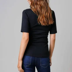 T-shirt coton et dentelle - lot de 2