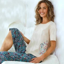T-shirt de pyjama imprimé Ikat