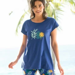 T-shirt de pyjama imprimé tropical