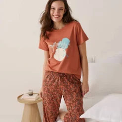 T-shirt de pyjama manches courtes imprimé 