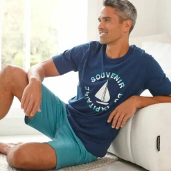 T-shirt de pyjama manches courtes motif bateau
