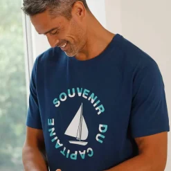 T-shirt de pyjama manches courtes motif bateau