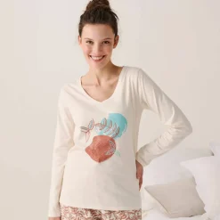 T-shirt de pyjama manches longues imprimé 