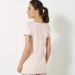 T-shirt imprimé fleurs - manches courtes