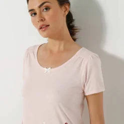 T-shirt imprimé fleurs - manches courtes