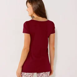 T-shirt imprimé fleurs - manches courtes