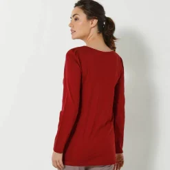 T-shirt imprimé fleurs - manches longues