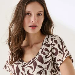 T-shirt imprimé maille dévorée