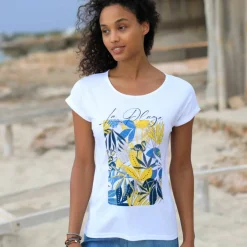 T-shirt imprimé placé