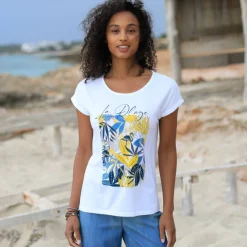 T-shirt imprimé placé