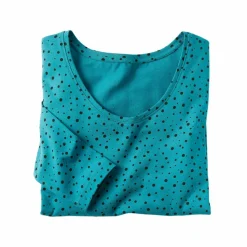 T-shirt imprimé pois en coton biologique(**)