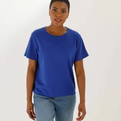 T-shirt "loose" en coton, uni