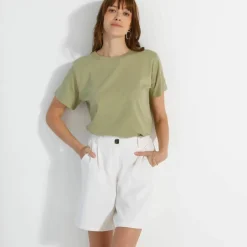 T-shirt "loose" en coton, uni