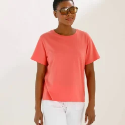 T-shirt "loose" en coton, uni