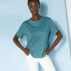 T-shirt "loose" en coton, uni