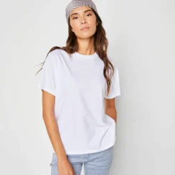 T-shirt "loose" en coton, uni