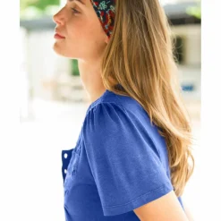 T-shirt macramé manches courtes