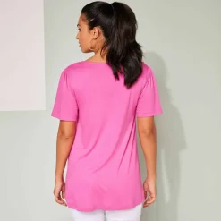 T-shirt macramé manches courtes