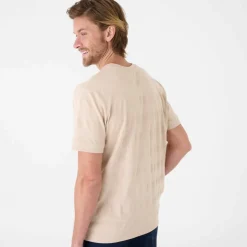 T-shirt maille piquée texturée manches courtes