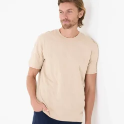 T-shirt maille piquée texturée manches courtes