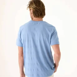 T-shirt maille piquée texturée manches courtes