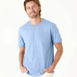 T-shirt maille piquée texturée manches courtes