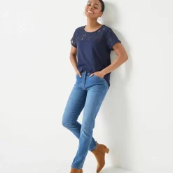 T-shirt manches courtes dentelle