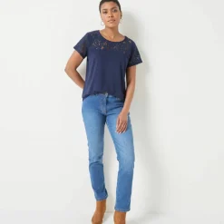 T-shirt manches courtes dentelle