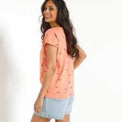 T-shirt manches courtes, imprimé minimaliste